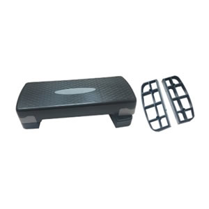Banco step gris/negro 68*28*10/15 cm