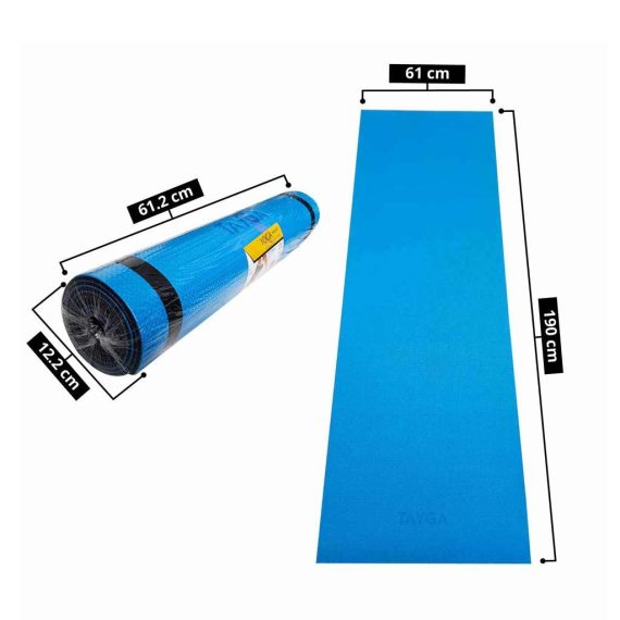 Tapete yoga 190 x 61 x .6 – azul / negro